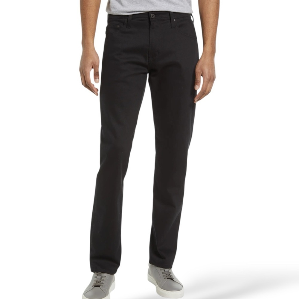 AG Adriano Goldschmied Black Everett Slim Straight Pants 32 × 32